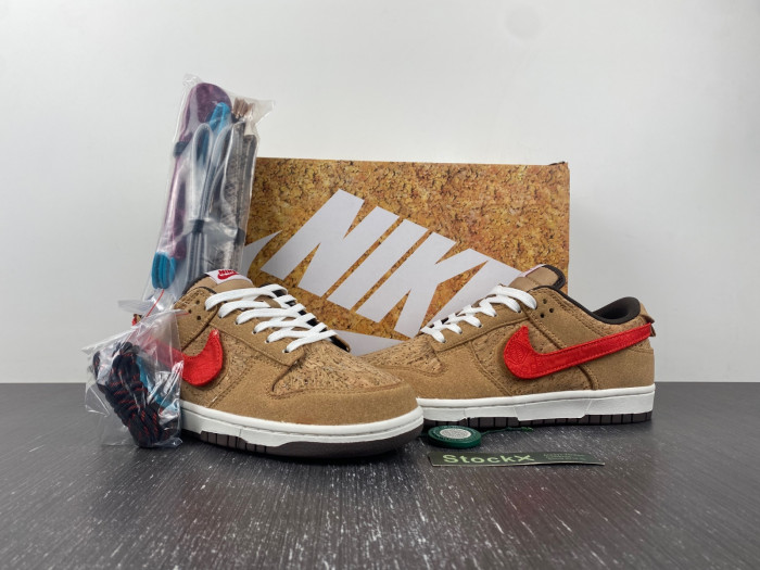clot x nike dunk low "cork" fn0317-121